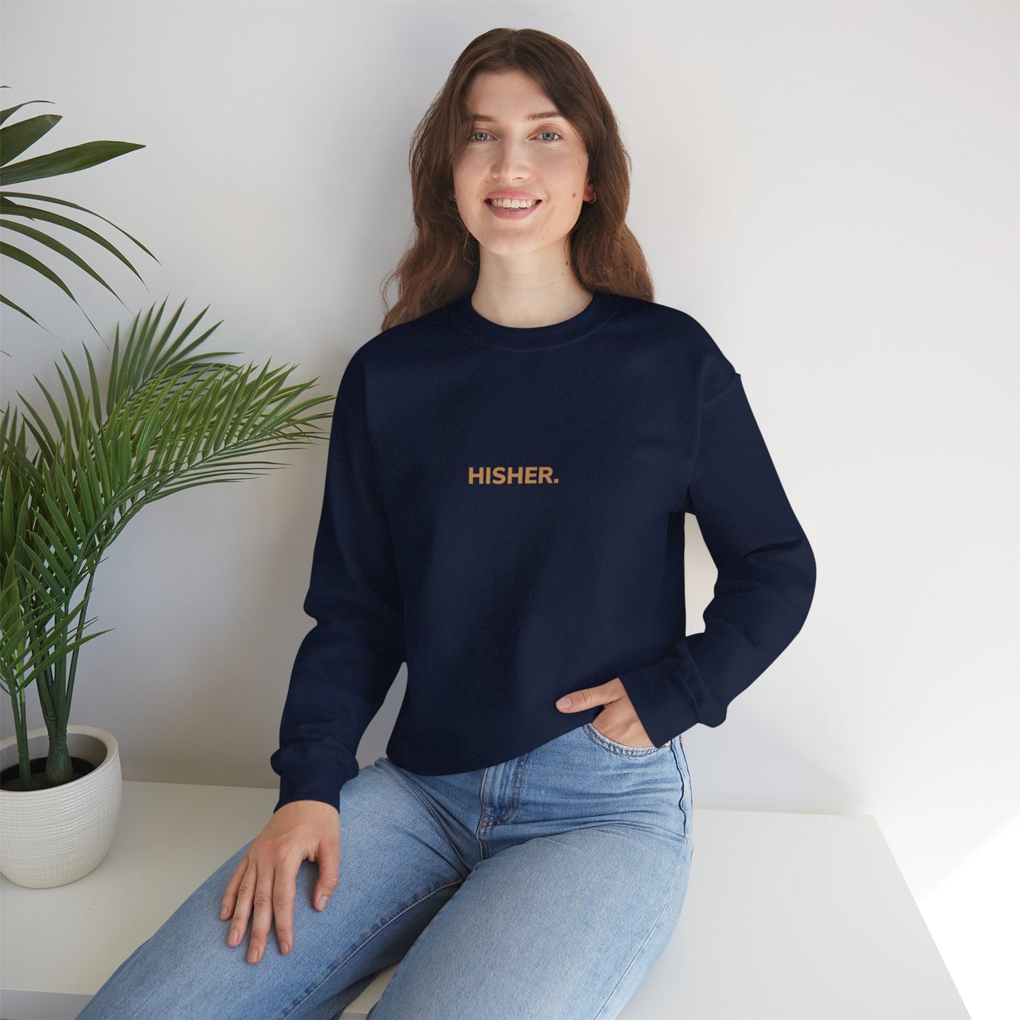 HISHER. Original NAVY Unisex Heavy Blend™ Crewneck Sweatshirt